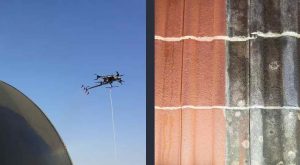 nettoyer sa toiture avec un drone